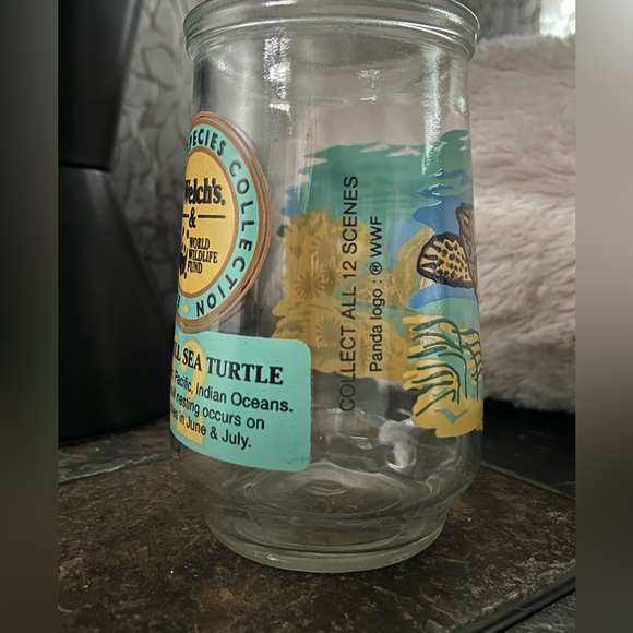 Vintage 90s Welch’s World Wildlife Fund Collector Jar. 4”tall. Perfect graphics. - Picture 3 of 8
